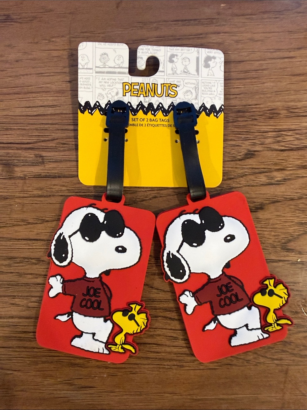 Peanuts Red Joe Cool Snoopy & Yellow Woodstock Luggage Tags - Peanuts